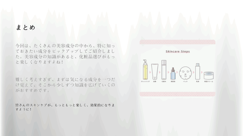 スキンケアの順番をクレンジング洗顔化粧水美容液パック乳液保湿クリームのイラストで示す